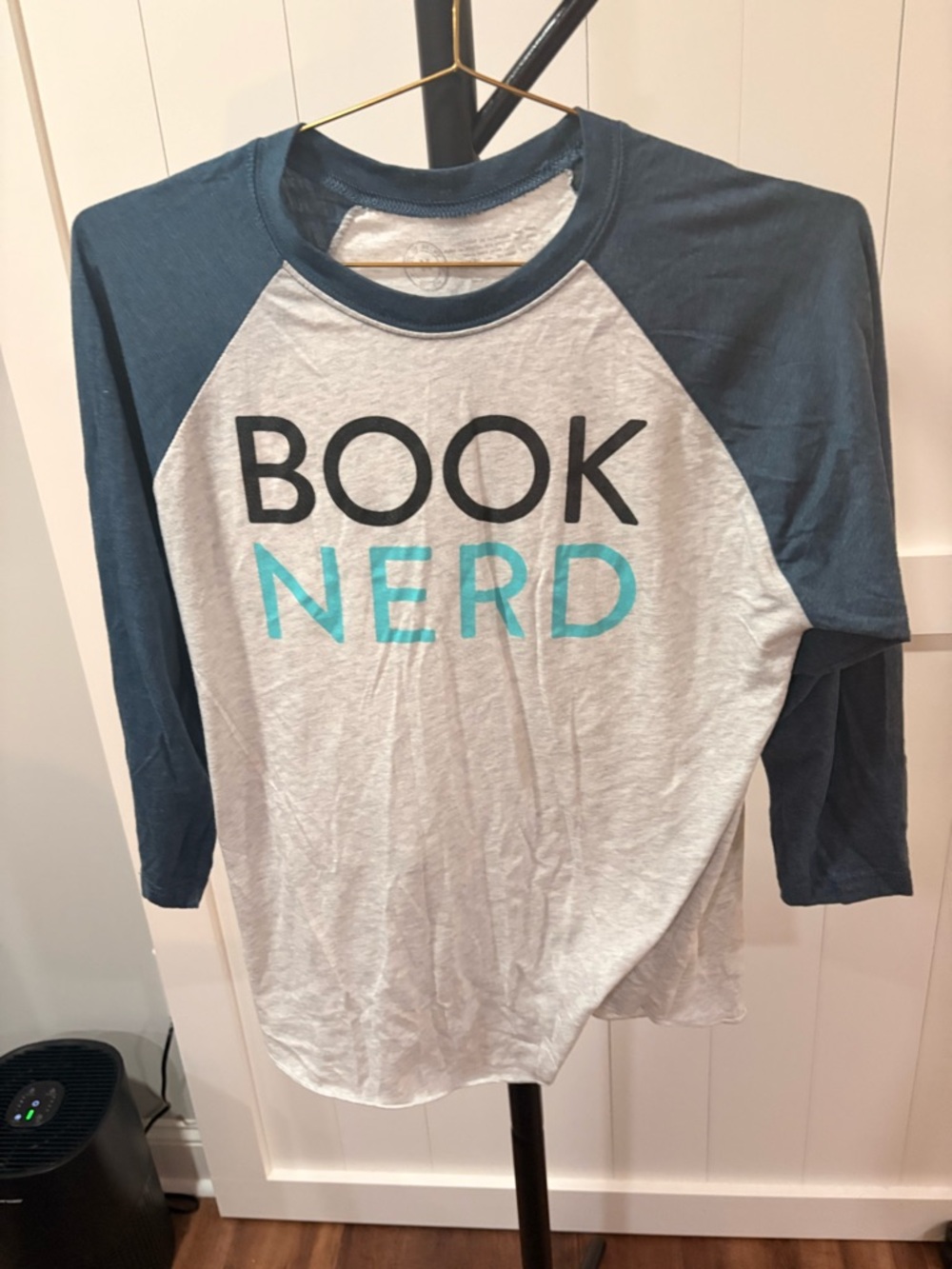 J. Crew Kids 'Book Nerd' Raglan Tee - Blue/White/Teal